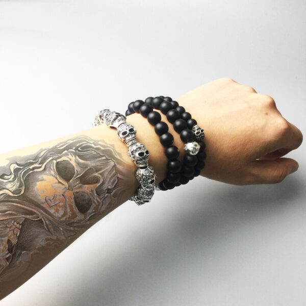 Emo Totenkopf Armband