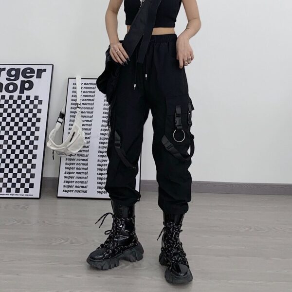 Black goth cargo pants