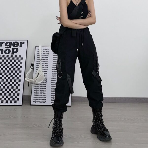 Black goth cargo pants